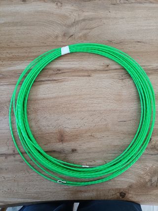 Guía pasacables eléctrica - Verde trenzada 20m