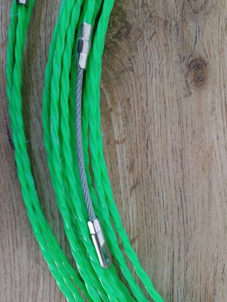 Guía pasacables eléctrica - Verde trenzada 20m