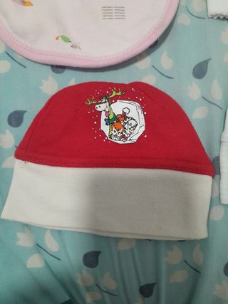 Gorros recién nacido (2 azules, 2 rosas, 1 roja)
