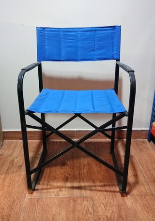 Silla plegable director azul