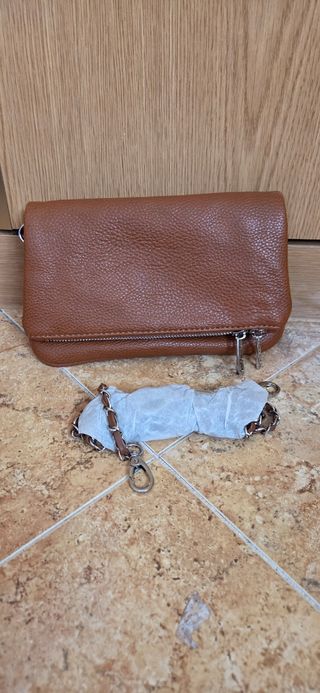 Bolso fiesta marrón - bandolera
