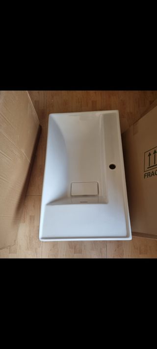 Pica Baño Cerámica Blanca