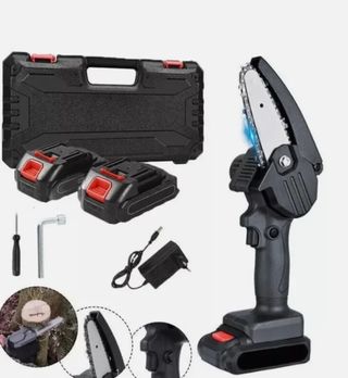 Mini Motosega Elettrica con 2 Batterie e accessori