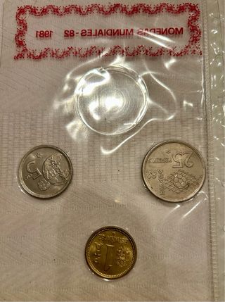 Monedas del Mundial 1982 
Año 1980-Varias estrella
