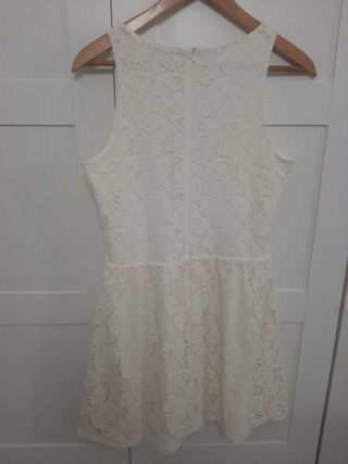 Vestido encaje blanco Talla L El Corte Ingles 