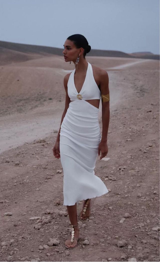 Vestido blanco, nuevo, talla S