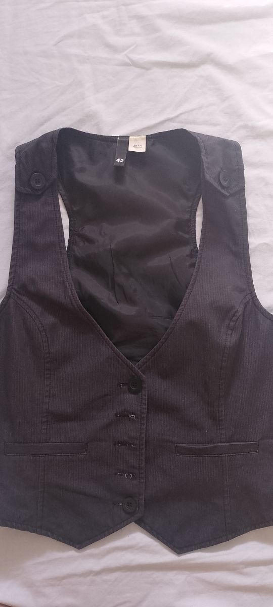 Chaleco entallado gris - Talla 42