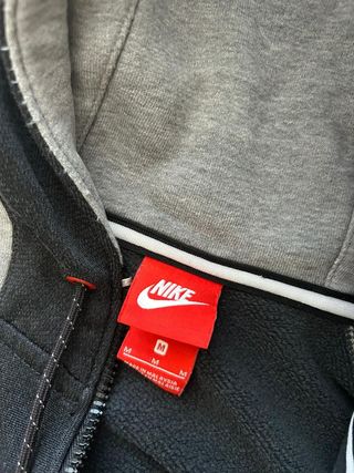 Felpa con zip Nike grigio-nera