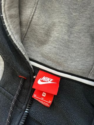 Felpa con zip Nike grigio-nera