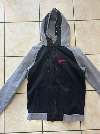 Felpa con zip Nike grigio-nera