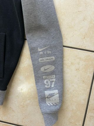 Felpa con zip Nike grigio-nera