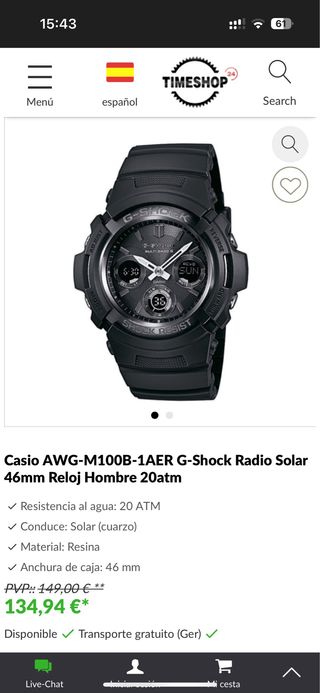 Casio AWG-M100B-1AER G-Shock
