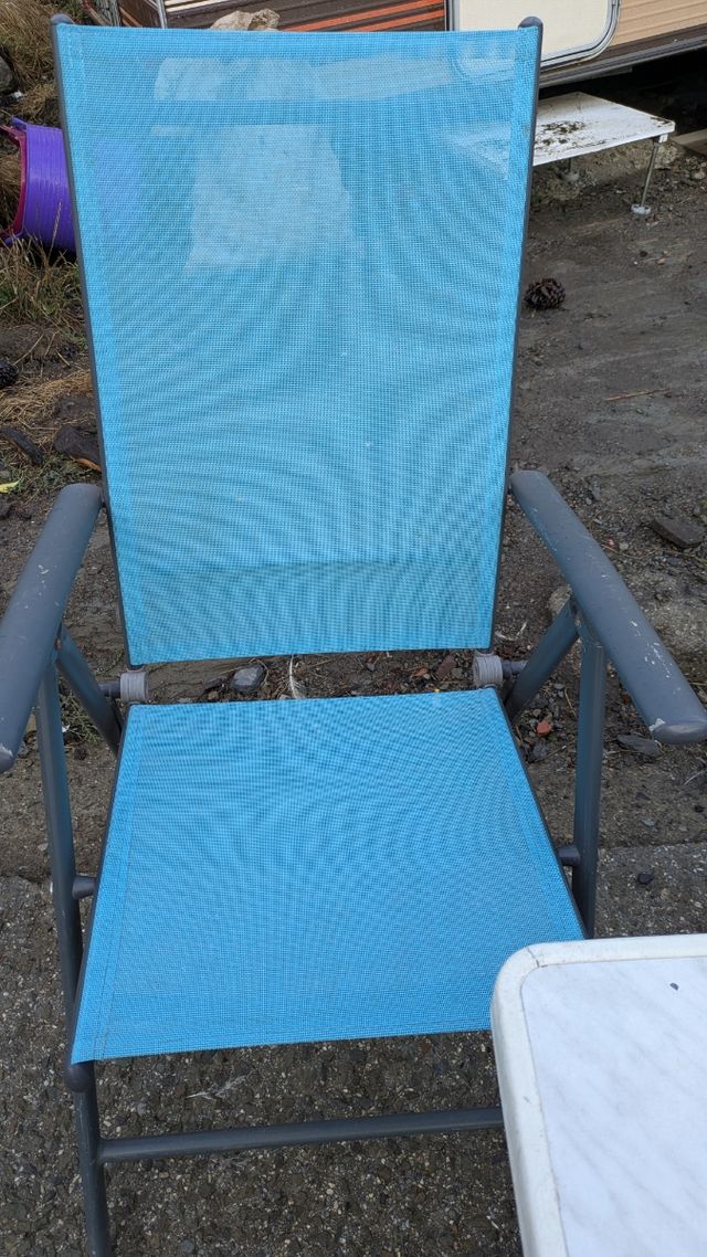 Sedia da campeggio pieghevole blu