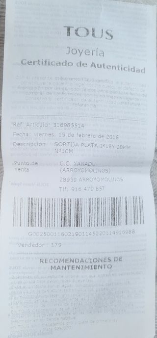 Anillo Tous Oso - Plata Ajustable