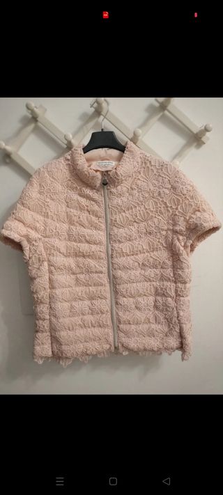 Gilet rosa pizzo