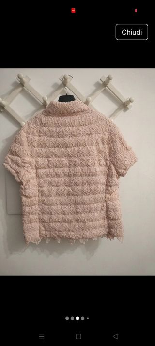 Gilet rosa pizzo