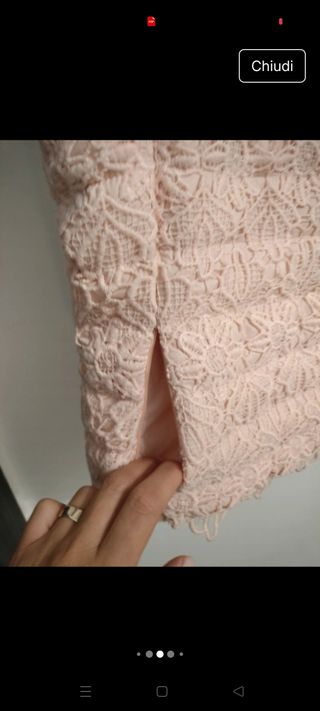 Gilet rosa pizzo