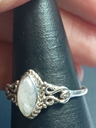 Anillo plata ley 925 piedra luna