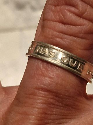 Anillo plata grabado ( hoy te amo más que nunca)
