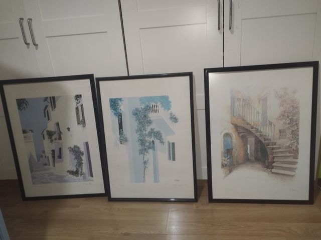 Conjunto de tres cuadros de paisajes