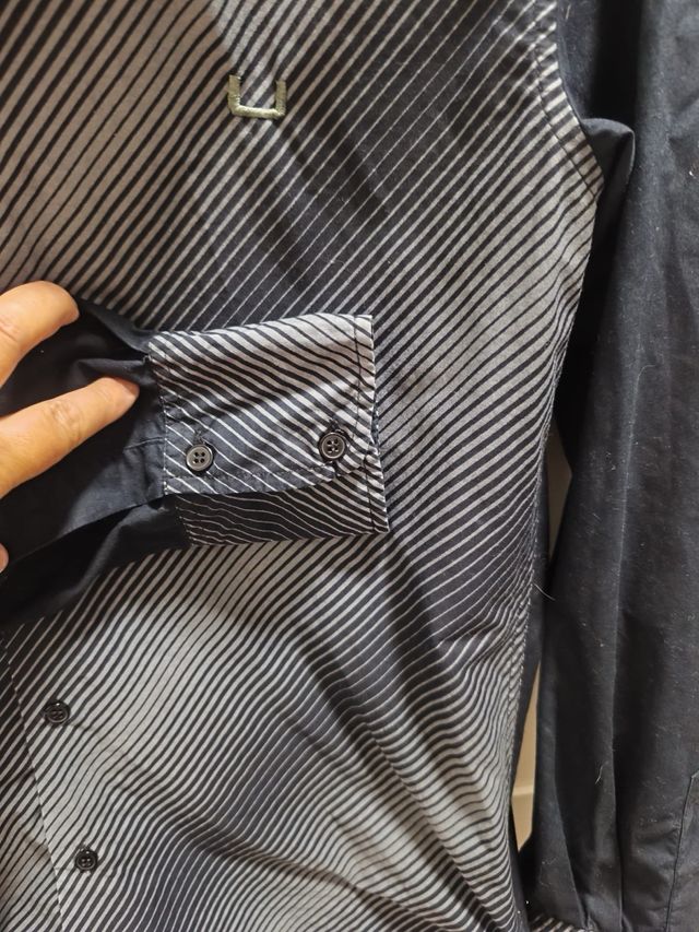 Camisa Adolfo Domínguez - Negra Gris