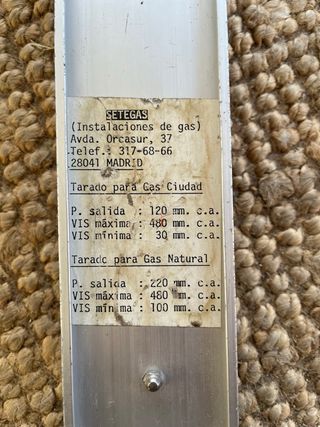 Medidor presion de gas ciudad