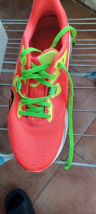 Zapatillas Saucony rojas y verdes