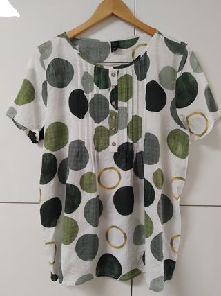 Blusa verde lunares XXL