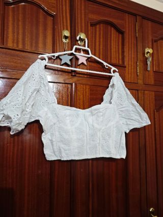 Top blanco crop