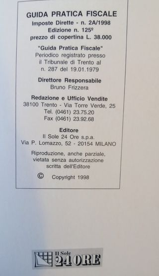 Guida Pratica Fiscale - Imposte Dirette 2A 1998