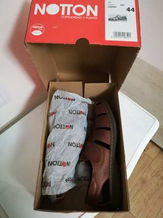 Sandalias Notton Piel Marrón - 44