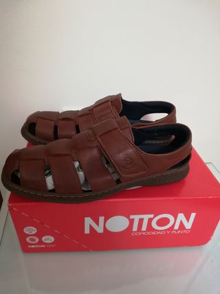 Sandalias Notton Piel Marrón - 44