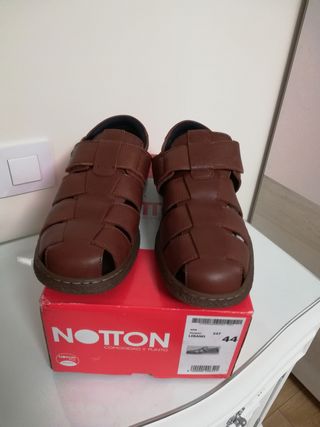 Sandalias Notton Piel Marrón - 44