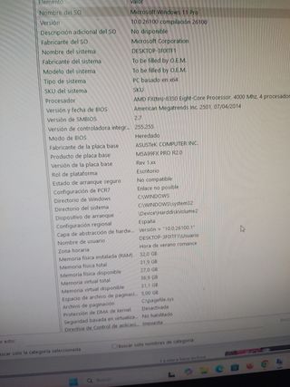 Placa base, procesador, RAM 32GB y gráfica