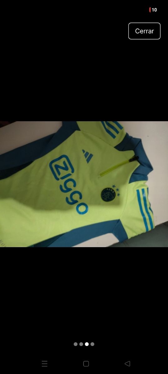 Sudadera entrenamiento Ajax.