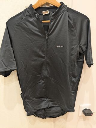 Maillot ciclismo hombre Triban negro - M