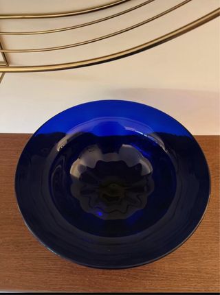 Centro mesa vidrio azul - Jalisco