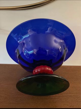 Centro mesa vidrio azul - Jalisco