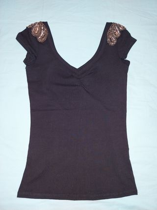 Camiseta Bershka negra talla S
