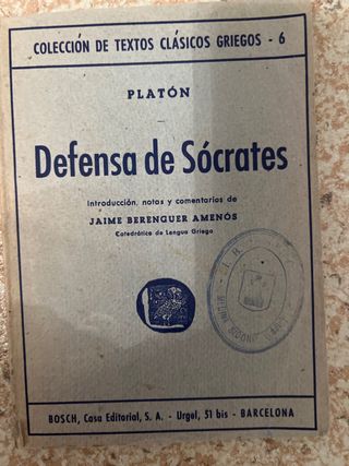 Libro Defensa De Sócrates De Platón - Buscalibre
