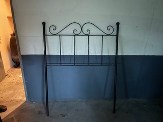 Dos Cabeceros de camas 90cm - Metal negro