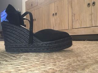 Sandalias cuña A7 Rey negras