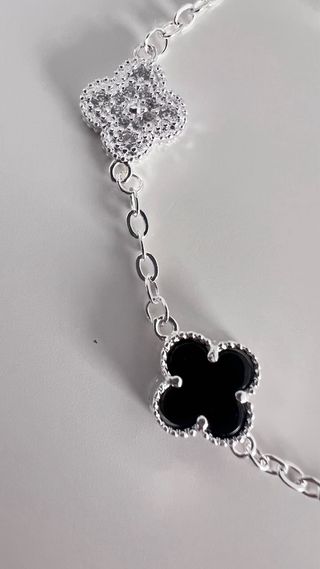 Bracciale quadrifoglio argento 999