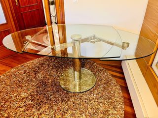 Mesa cristal extensible 4-8 comensales
