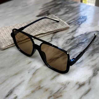 Gafas sol cuadradas - marrón