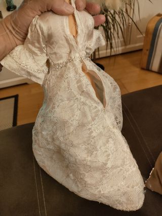 Vestido novia Nancy vintag,algo descosido y nacido