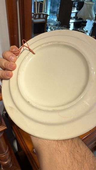 PAREJA DE PLATOS CERÁMICA FLOR