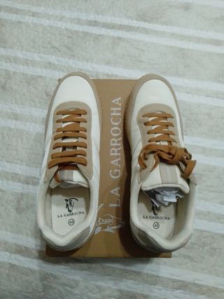 Zapatillas La Garrocha 46 - Beige/Marrón