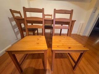 4 Sillas Comedor Madera