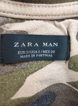 USADO-Camiseta Zara Man verde militar talla S-1911